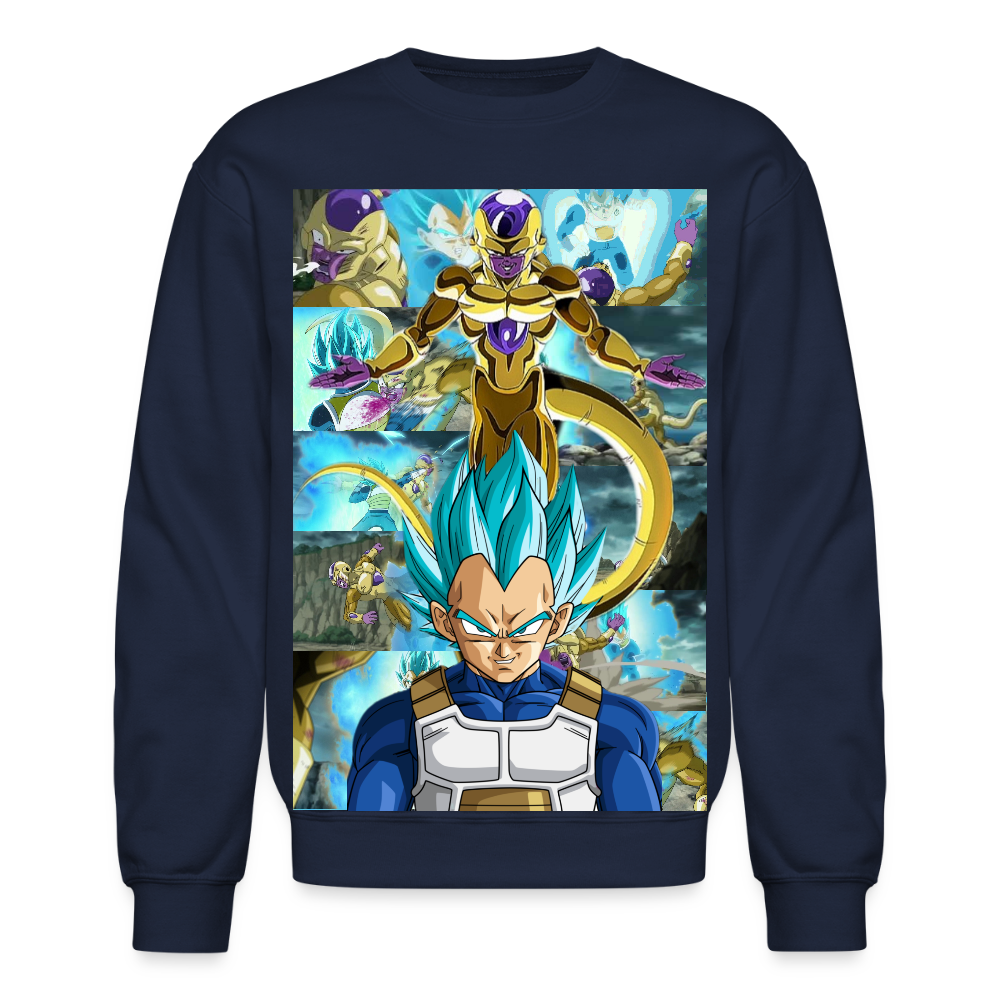 Super Saiyan Blue Vegeta vs Golden Frieza-Crewneck Sweatshirt - navy