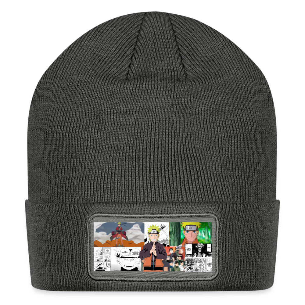 Teen Naruto Uzumaki-Patch Beanie - charcoal grey