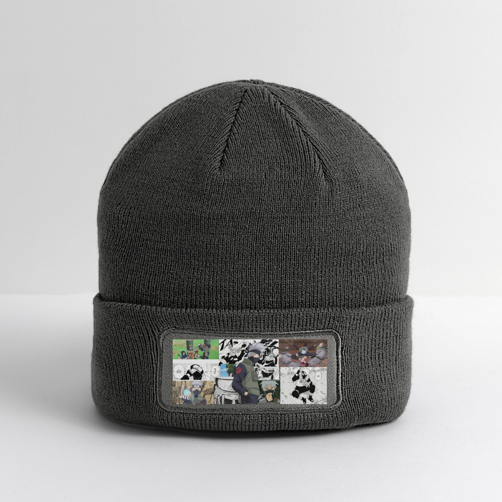 Kakashi Hatake-Patch Beanie - charcoal grey