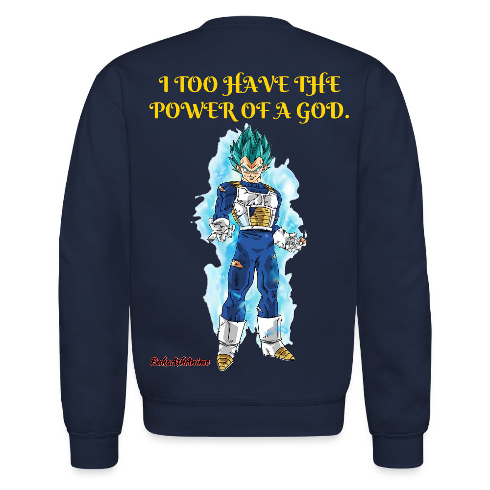 Super Saiyan Blue Vegeta vs Golden Frieza-Crewneck Sweatshirt - navy