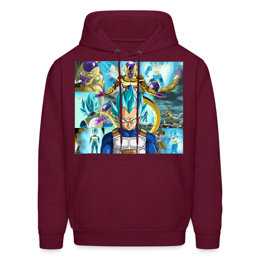 Super Saiyan Blue Vegeta vs Golden Frieza- Hoodie - burgundy