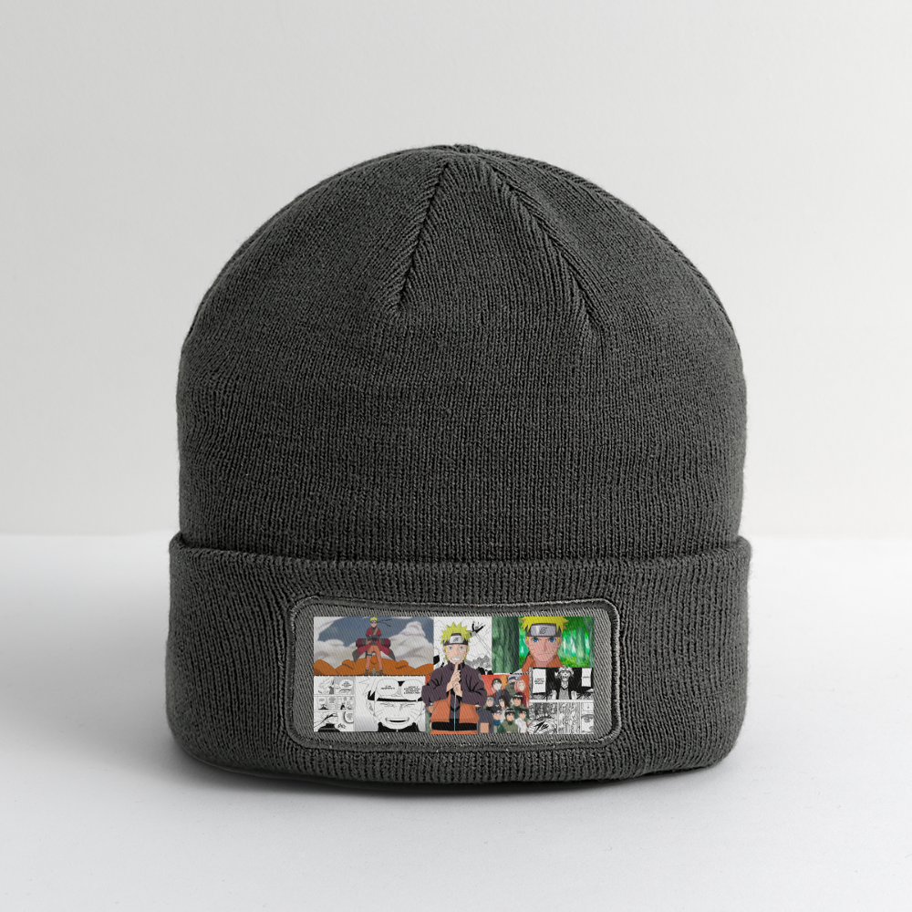 Teen Naruto Uzumaki-Patch Beanie - charcoal grey