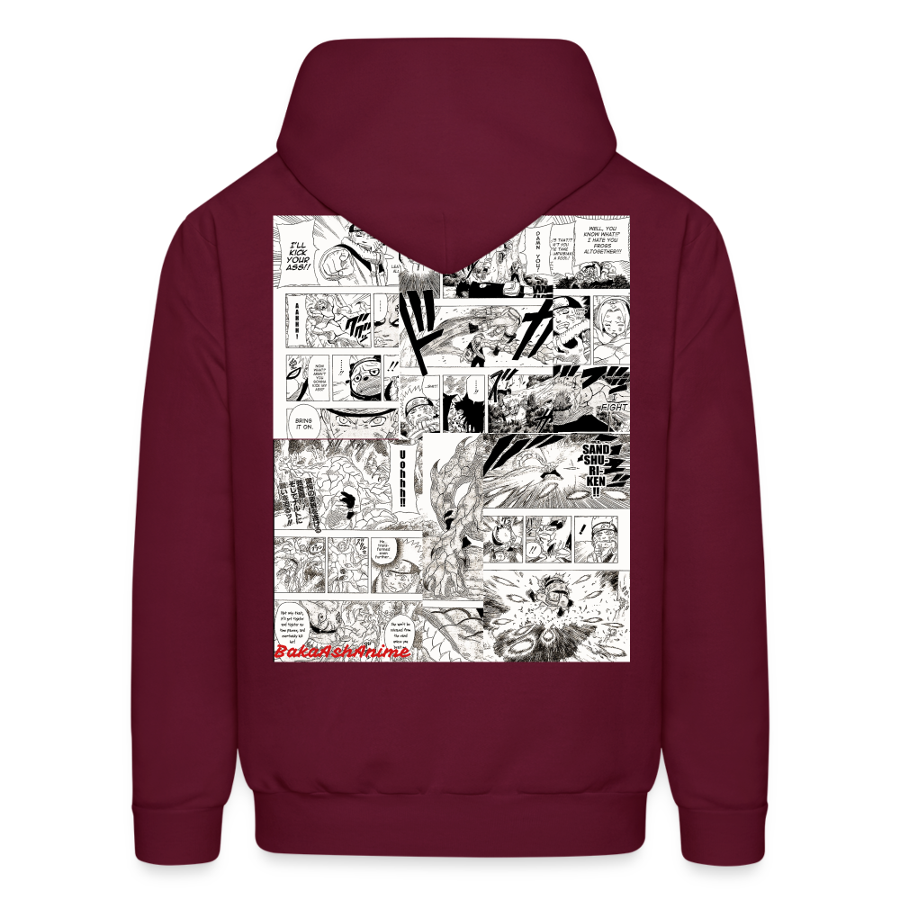 Naruto vs Gaara chunin exams - burgundy