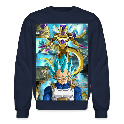 Super Saiyan Blue Vegeta vs Golden Frieza-Crewneck Sweatshirt - navy