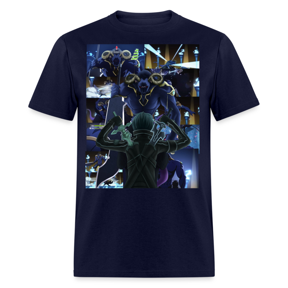 Sword Art Online Kirito vs The Gleam Eyes- T-Shirt - navy