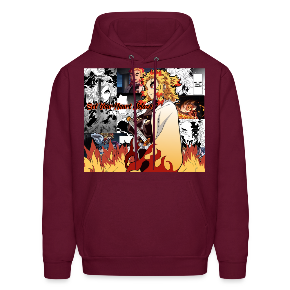 Demon Slayer Kyojuro -Hoodie - burgundy