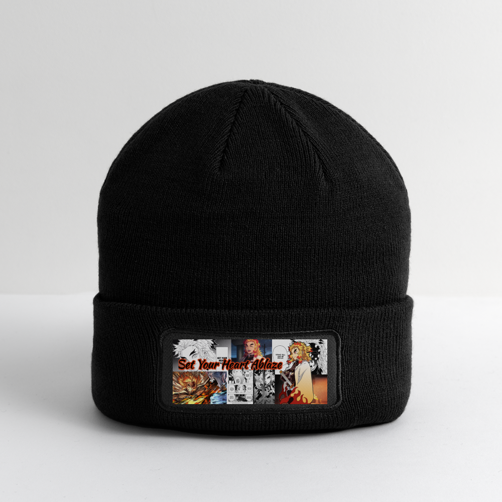 Patch Beanie- Demon Slayer Kyojuro - black