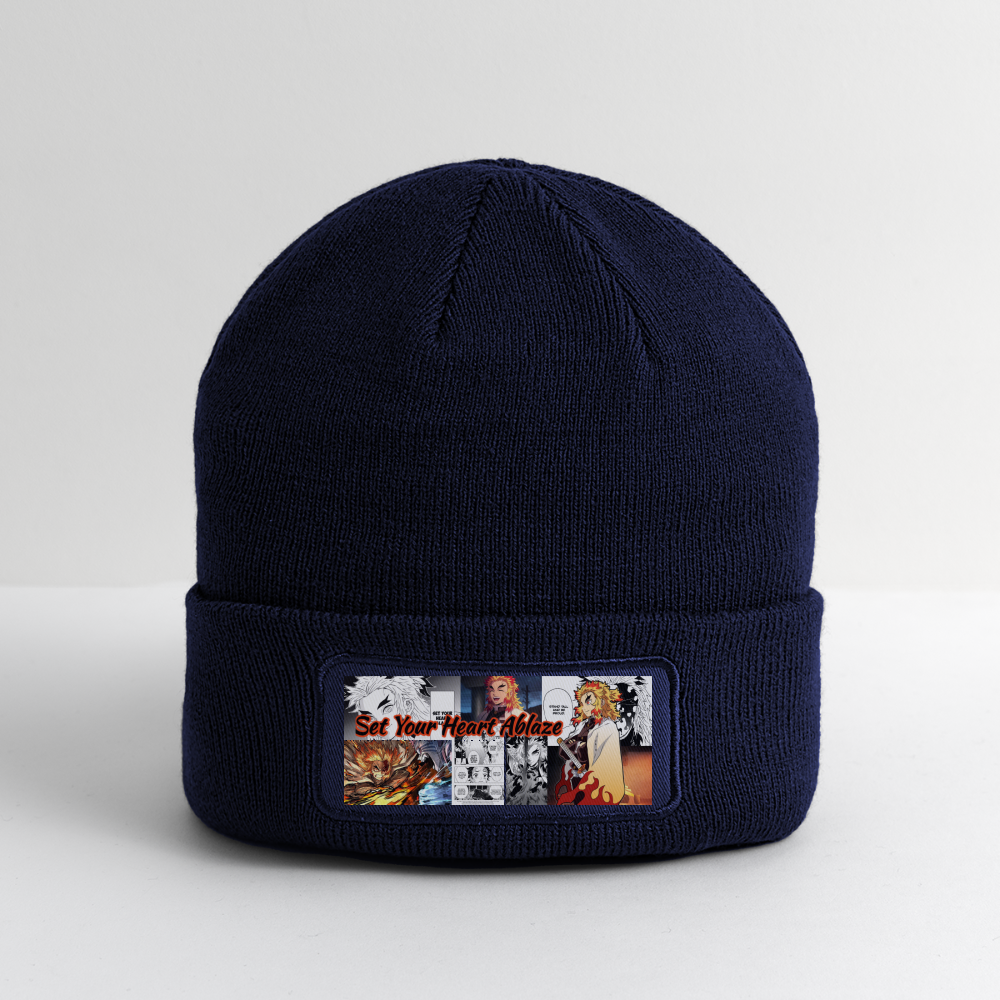 Patch Beanie- Demon Slayer Kyojuro - navy