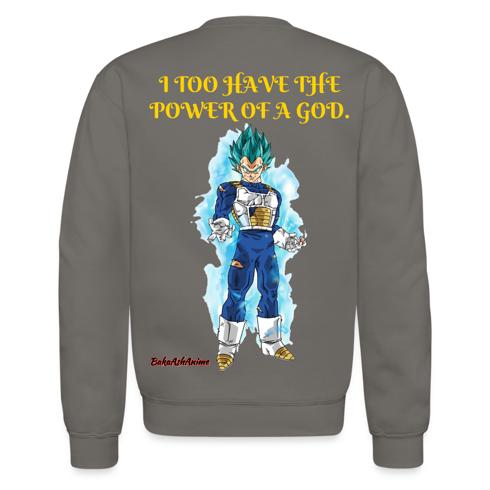 Super Saiyan Blue Vegeta vs Golden Frieza-Crewneck Sweatshirt - asphalt gray