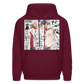 One Piece Brothers-Luffy&Ace Anime Hoodie - burgundy