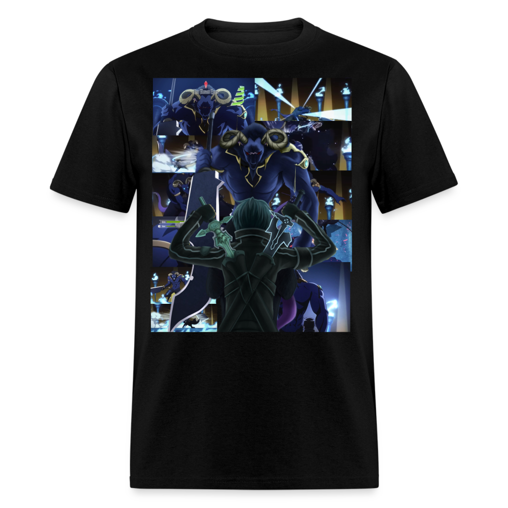 Sword Art Online Kirito vs The Gleam Eyes- T-Shirt - black