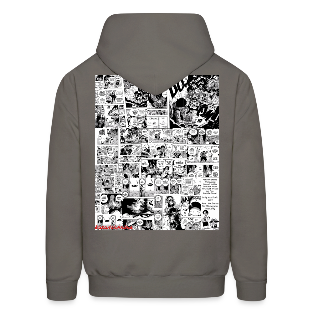 One Piece Brothers-Luffy&Ace Anime Hoodie - asphalt gray