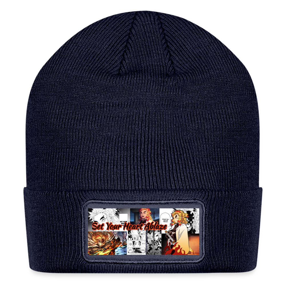 Patch Beanie- Demon Slayer Kyojuro - navy