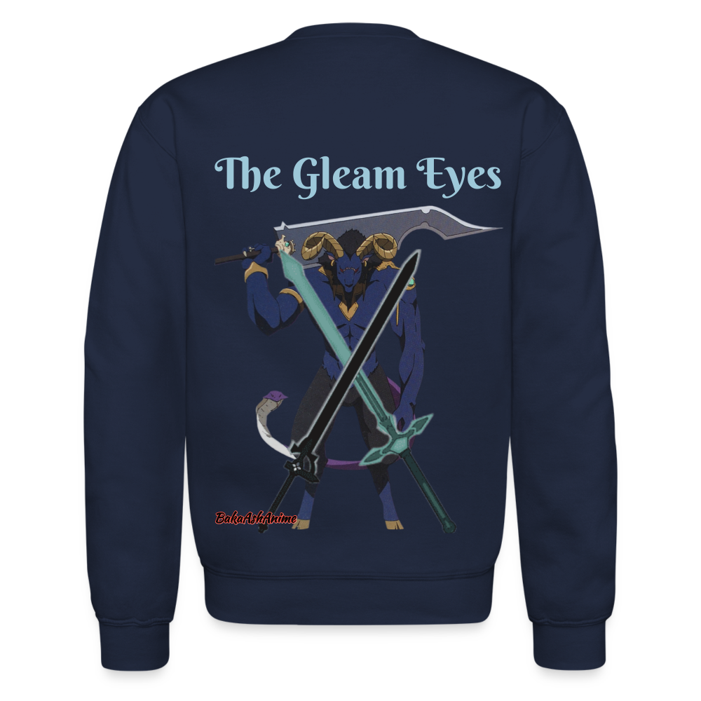 Sword Art Online Kirito vs The Gleam Eyes-Crewneck Sweatshirt - navy