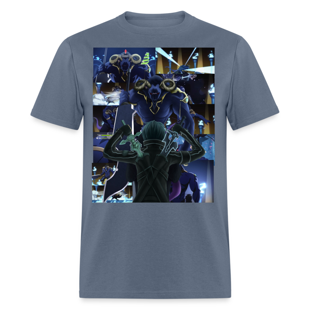 Sword Art Online Kirito vs The Gleam Eyes- T-Shirt - denim