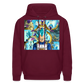 Super Saiyan Blue Vegeta vs Golden Frieza- Hoodie - burgundy