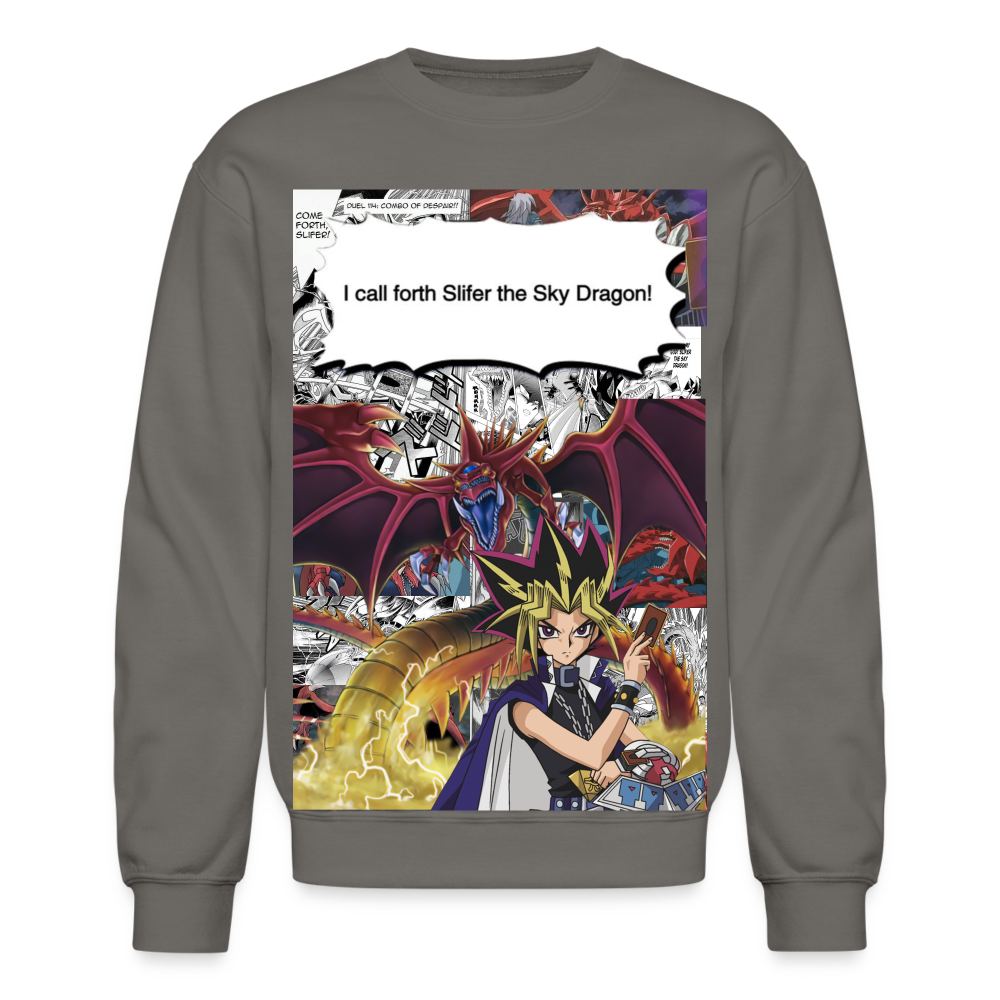 Yami Yugi & Slifer the Sky Dragon-Crewneck Sweatshirt - asphalt gray