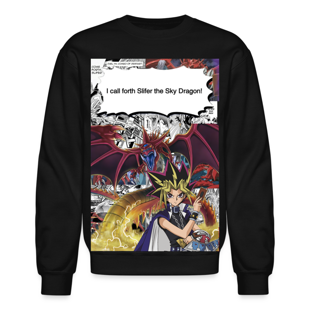 Yami Yugi & Slifer the Sky Dragon-Crewneck Sweatshirt - black