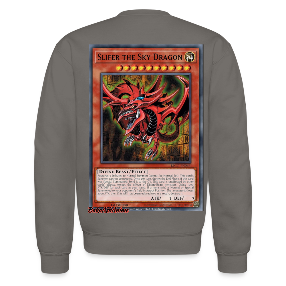 Yami Yugi & Slifer the Sky Dragon-Crewneck Sweatshirt - asphalt gray