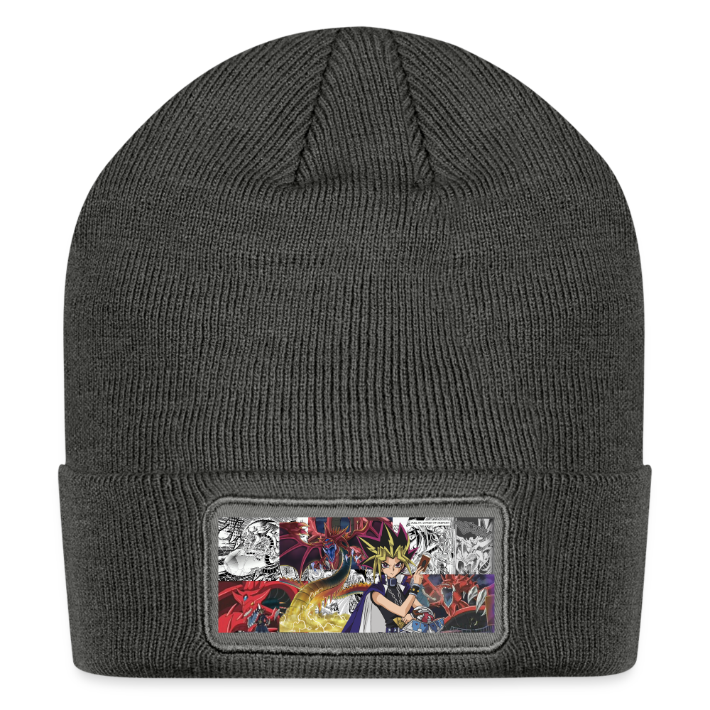 Yami Yugi & Slifer the Sky Dragon-Patch Beanie - charcoal grey