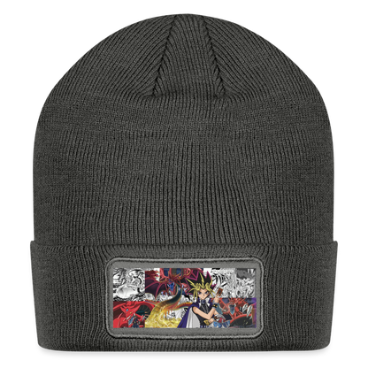 Yami Yugi & Slifer the Sky Dragon-Patch Beanie - charcoal grey