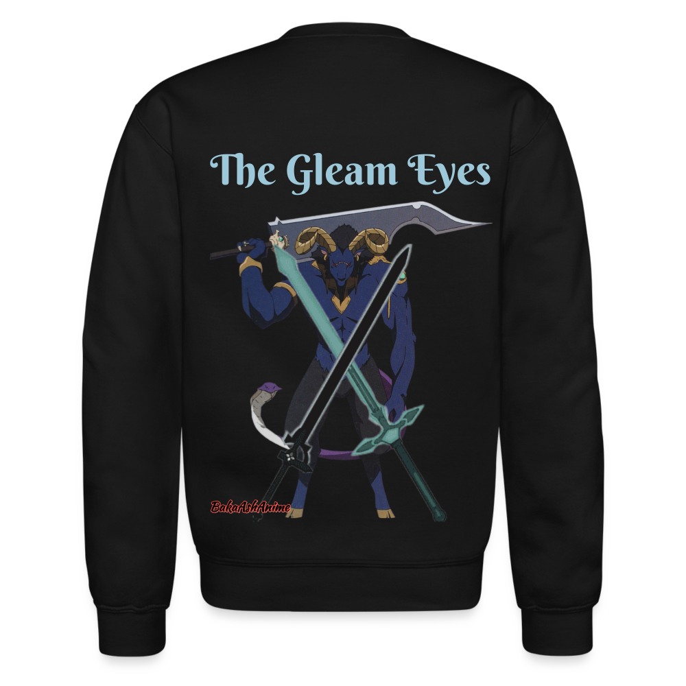 Sword Art Online Kirito vs The Gleam Eyes-Crewneck Sweatshirt - black