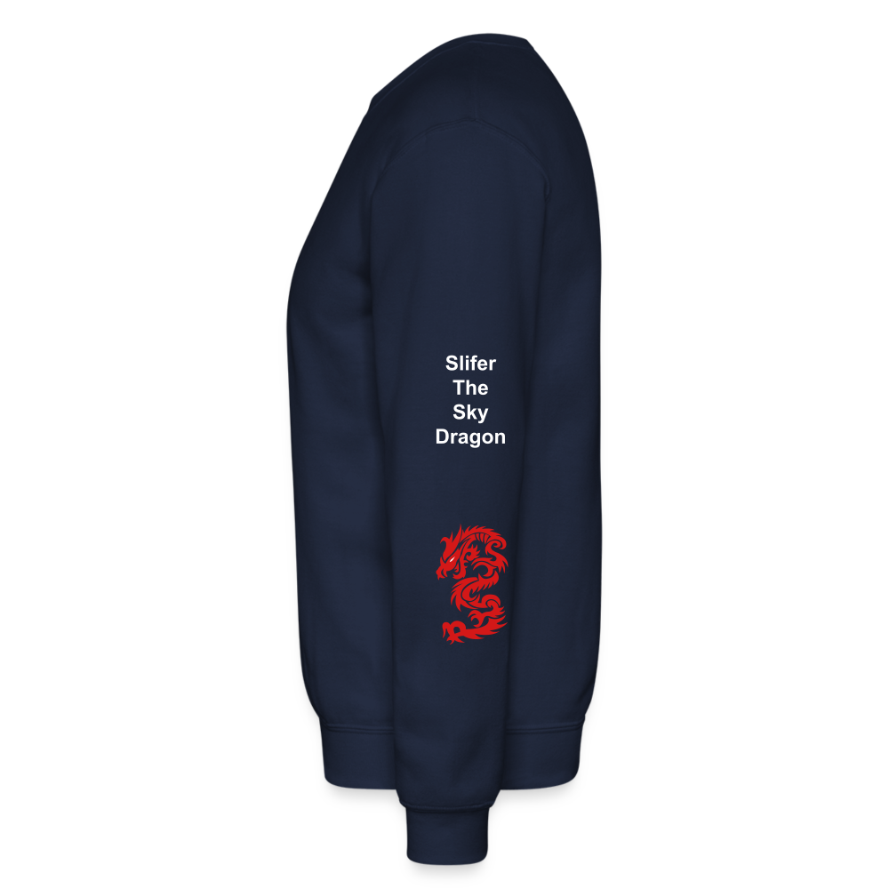 Yami Yugi & Slifer the Sky Dragon-Crewneck Sweatshirt - navy