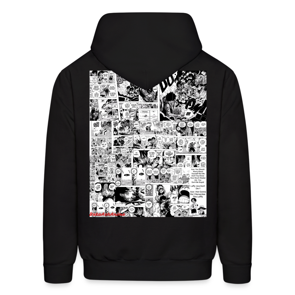 One Piece Brothers-Luffy&Ace Anime Hoodie - black