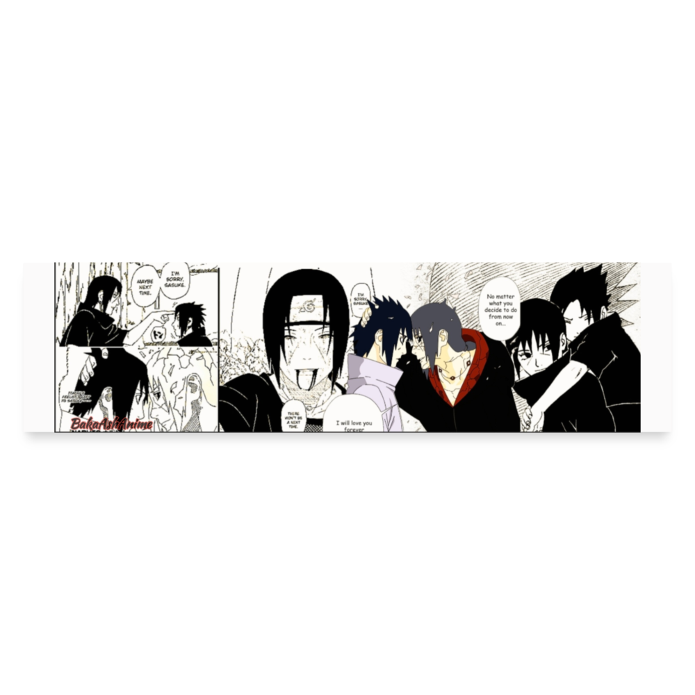 Itachi Uchiha Last Word Slap Sticker - white matte