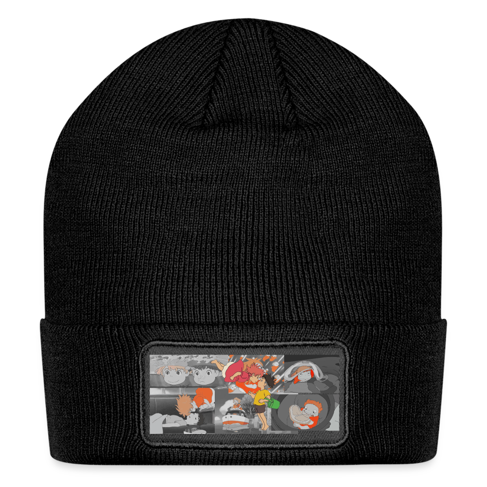 Patch Beanie - Ponyo - black