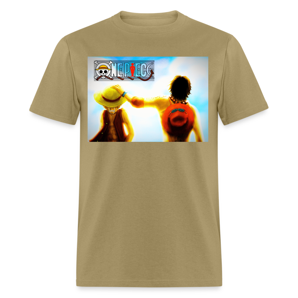 One Piece Brothers-Luffy & Ace-Classic T-Shirt - khaki