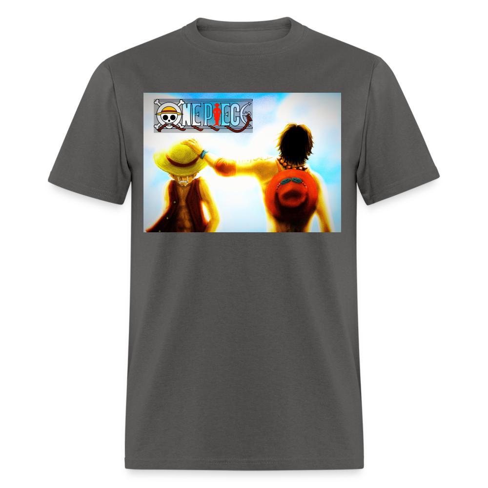 One Piece Brothers-Luffy & Ace-Classic T-Shirt - charcoal