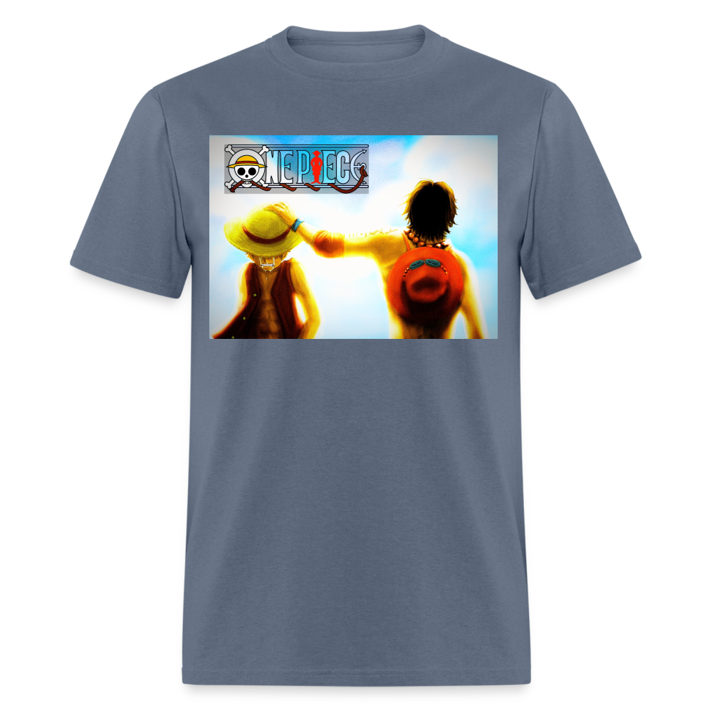 One Piece Brothers-Luffy & Ace-Classic T-Shirt - denim