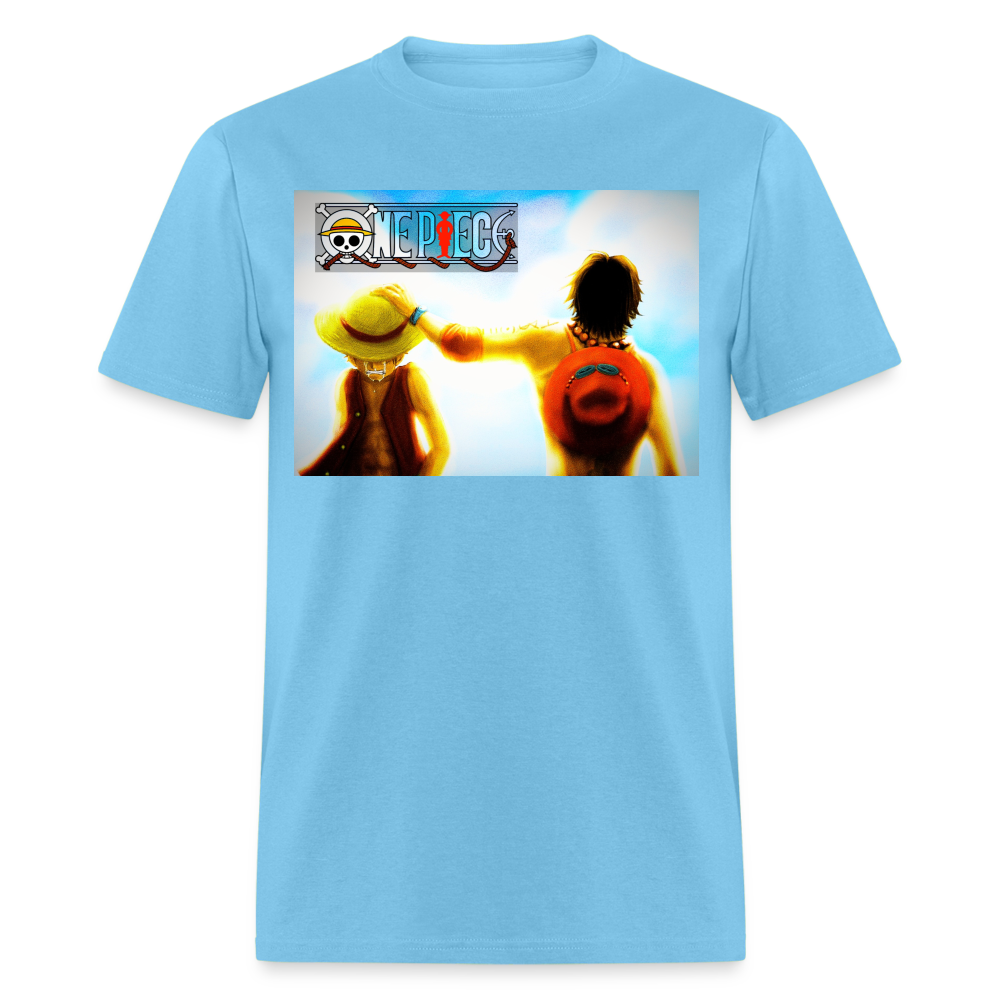 One Piece Brothers-Luffy & Ace-Classic T-Shirt - aquatic blue